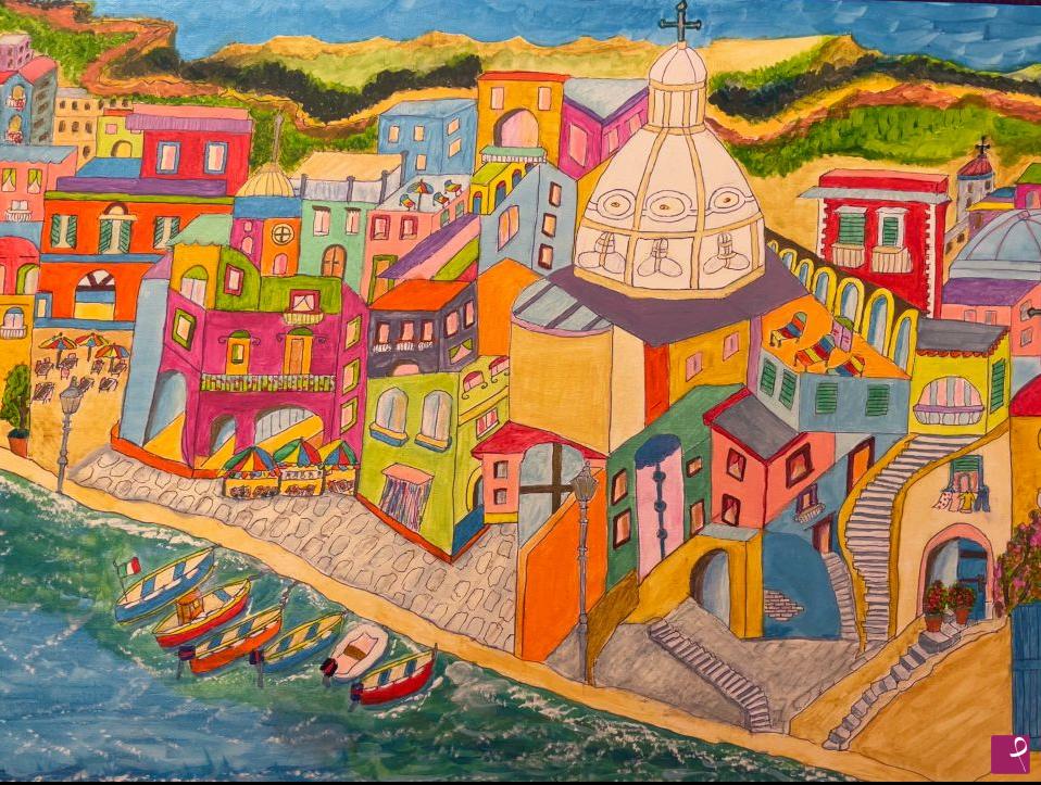 quadri in vendita online - I colori di Procida