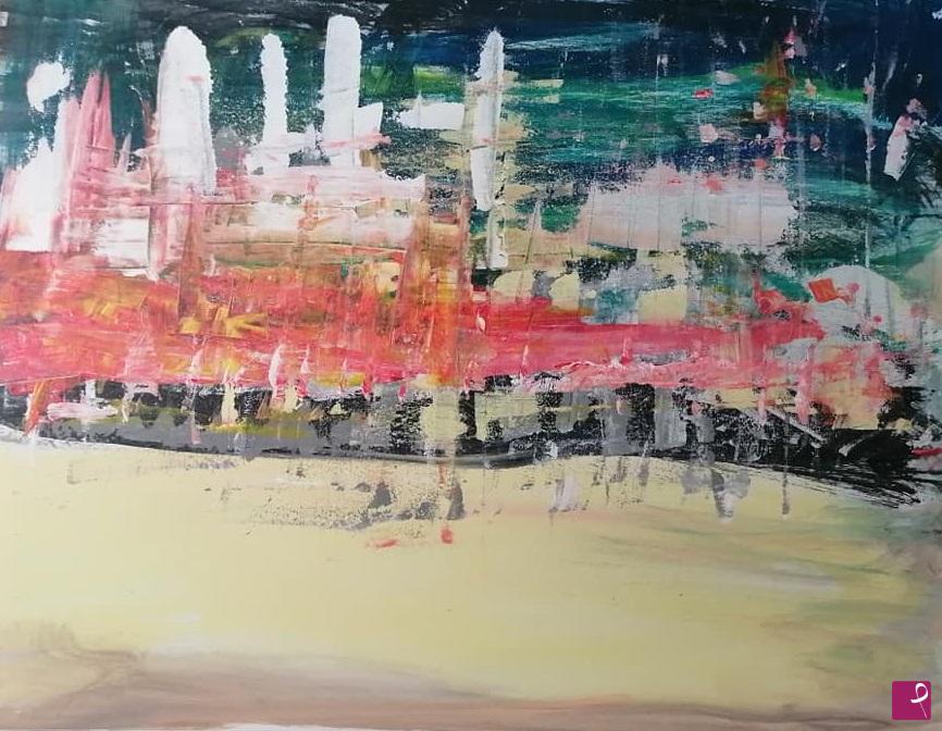 quadri in vendita online - I Diari di Atacama olio su tela Dipinto originale astratto quadro grande 75 x 60 Lovisi Valter