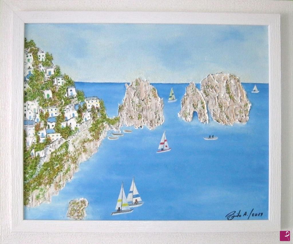quadri in vendita online - I FARAGLIONI DI CAPRI