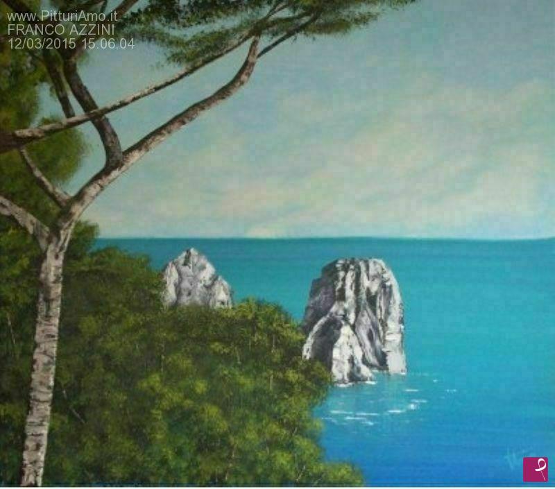 quadri in vendita online - i faraglioni di capri