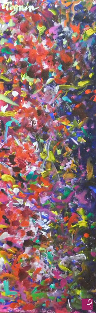 quadri in vendita online - I Fiori del Mare, acrylic on Canvas, 30x90cm,Fuerteventura, 2017