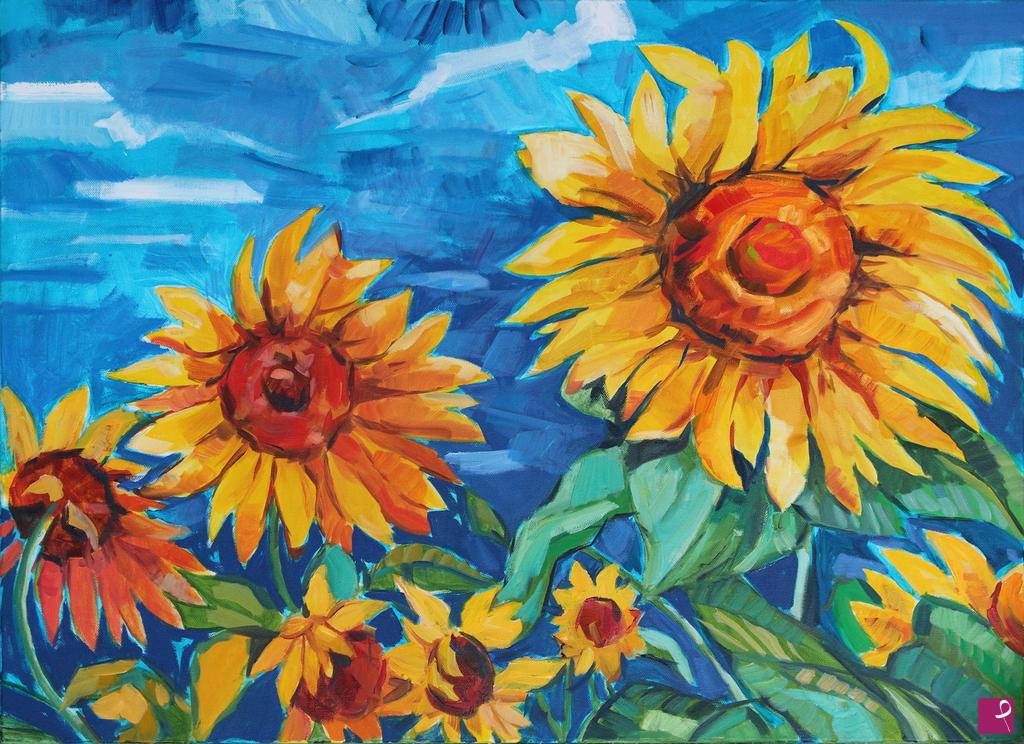 quadri in vendita online - i girasoli