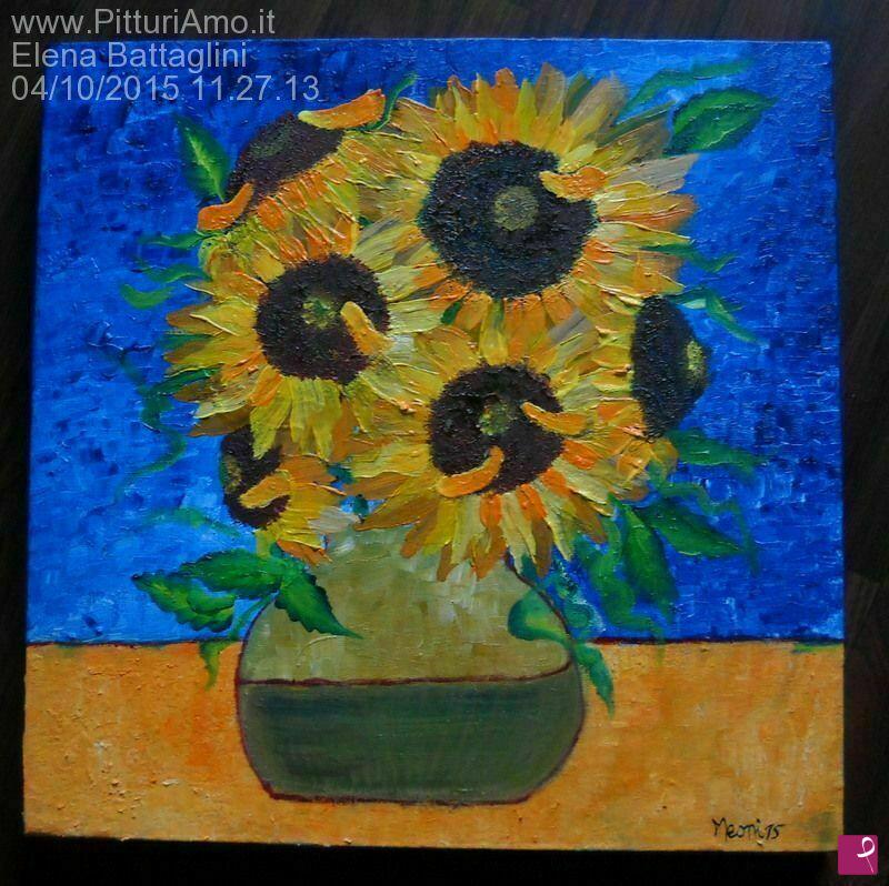 quadri in vendita online - I GIRASOLI 2  COPIA DI VAN GOGH
