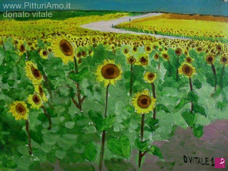 quadri in vendita online - i girasoli