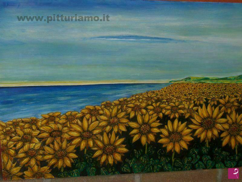 quadri in vendita online - I GIRASOLI VISTA MARE