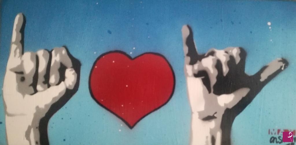 quadri in vendita online - I love  you