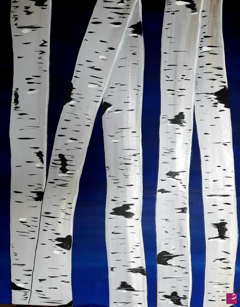 quadri in vendita online - I pioppi e la luna