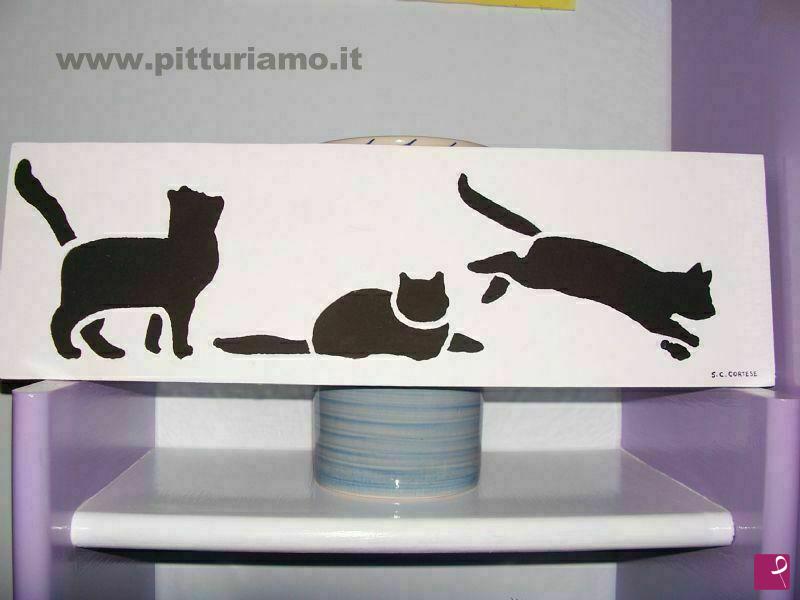 quadri in vendita online - I tre gatti