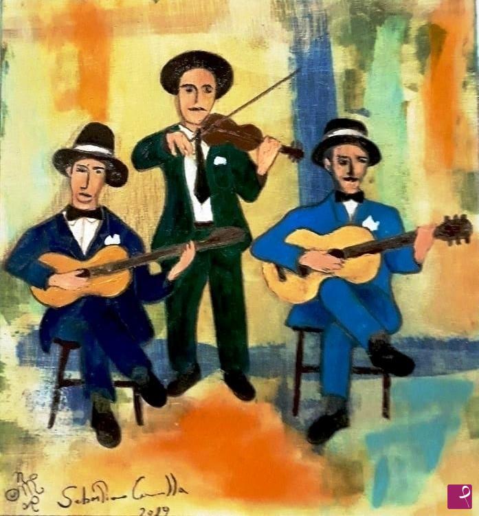 quadri in vendita online - I tre musicanti