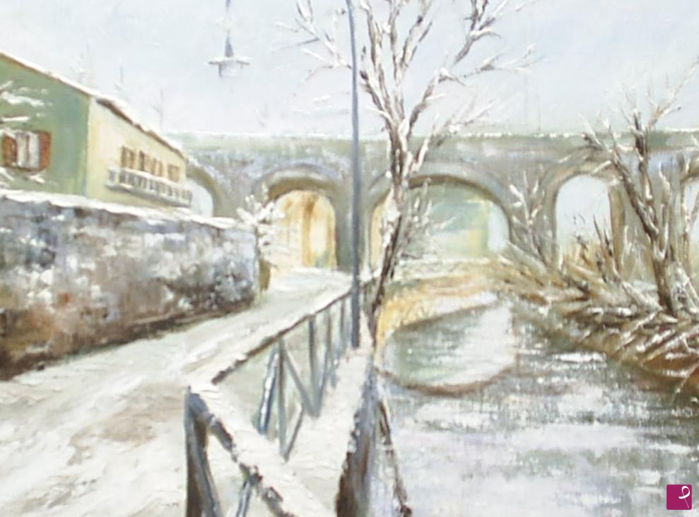 quadri in vendita online - I tre ponti del Naviglio La Martesana 
