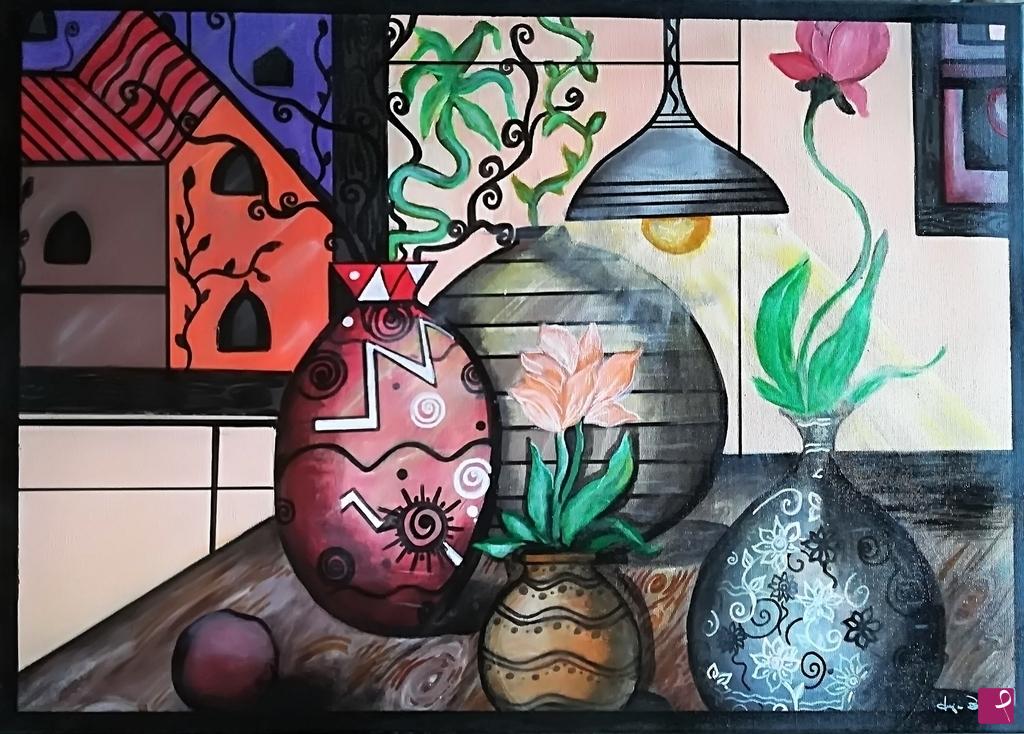 quadri in vendita online - i vasi decorati