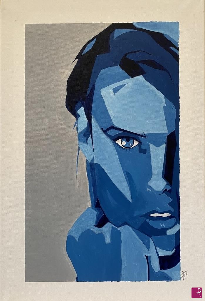 quadri in vendita online - Ice woman portrait
