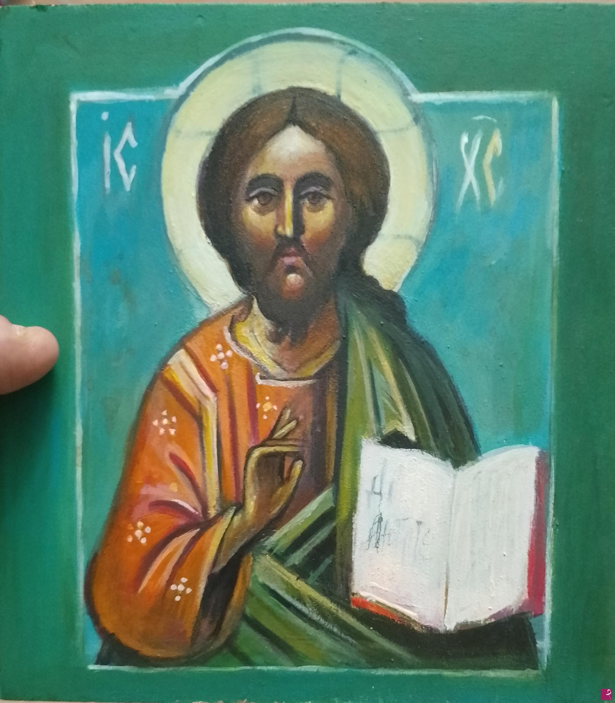 quadri in vendita online - Icona di Cristo Salvatore Scuola di Mosca 