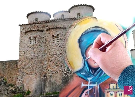 quadri in vendita online - Icona di Santa Teodora da Rossano 