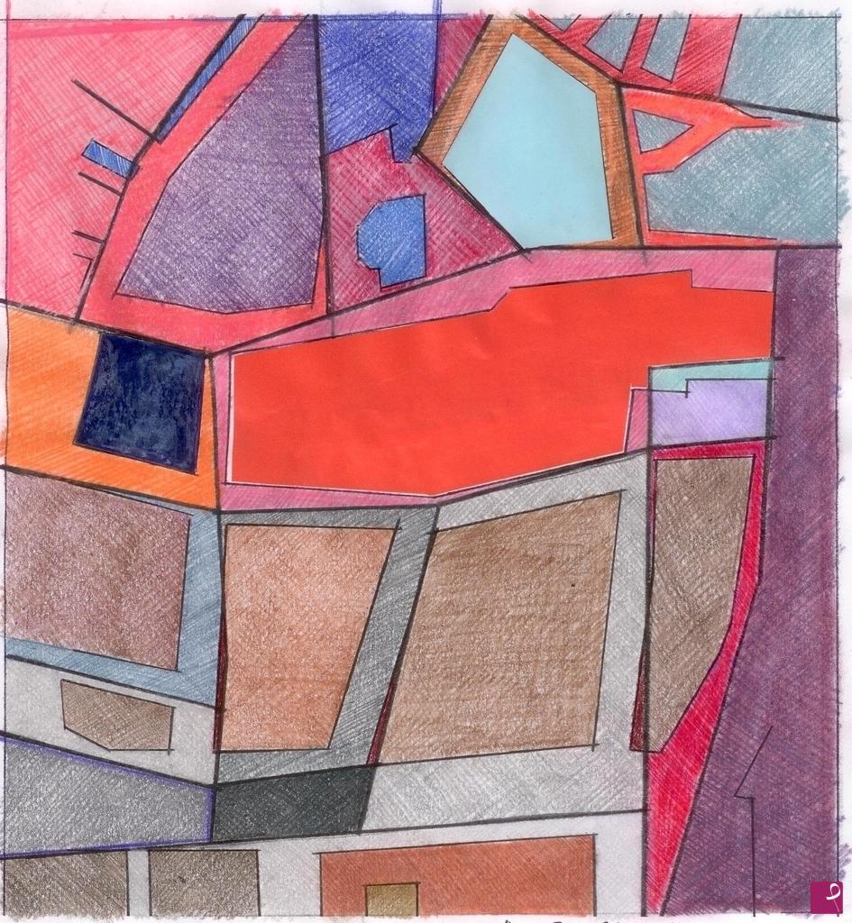 quadri in vendita online - ides of march - study 02 - polygonal overlaps 01