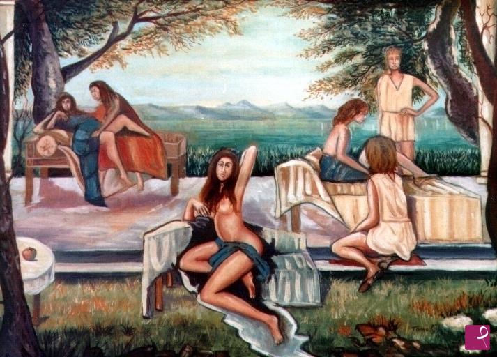 quadri in vendita online - IDILLIO POMPEIANO