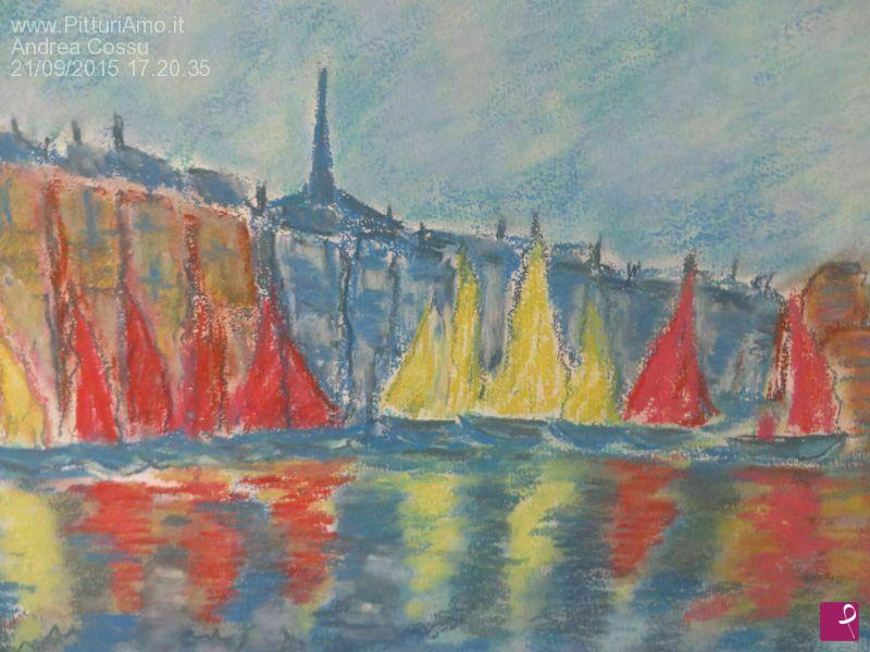 quadri in vendita online - Il Bacino di Honfleur