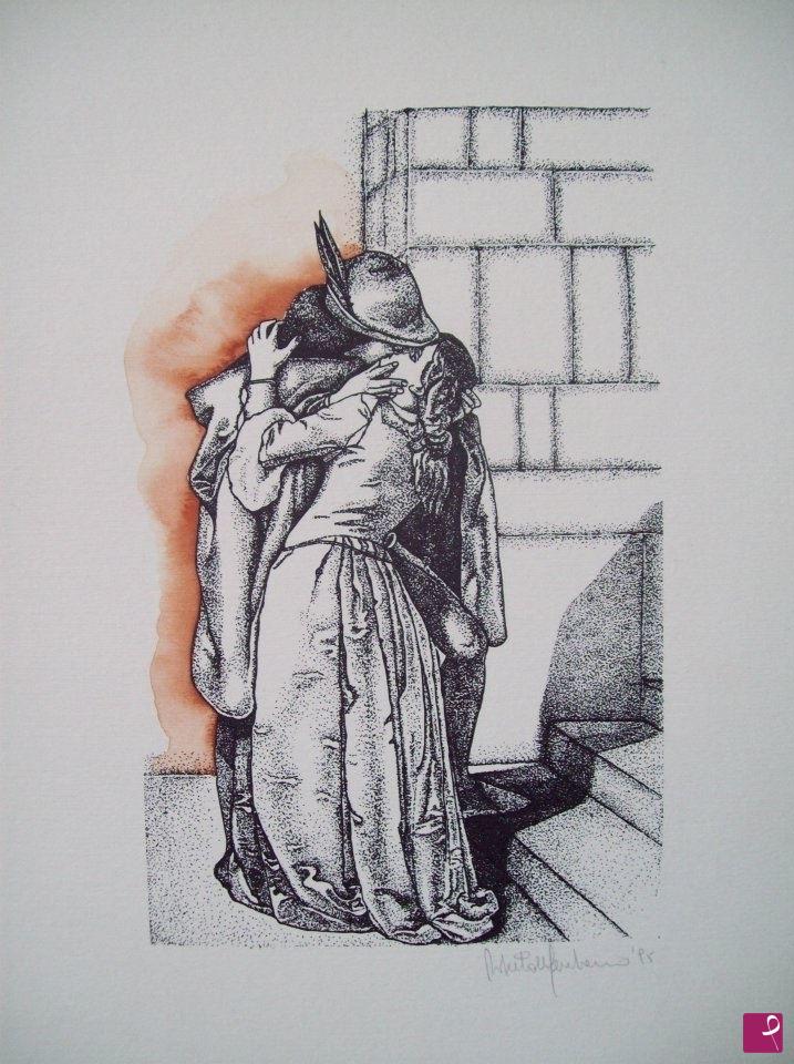 quadri in vendita online - Il bacio di Giulietta e Romeo