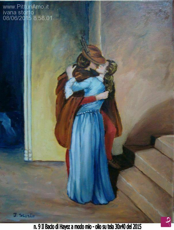 quadri in vendita online - Il Bacio di Hayez a modo mio