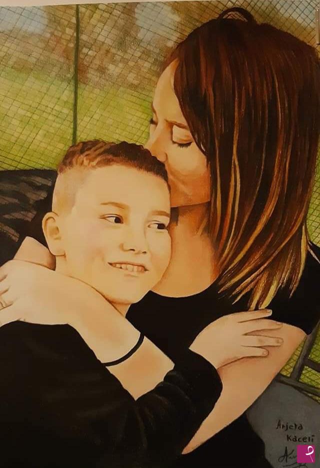 quadri in vendita online - Il bacio di una mamma 