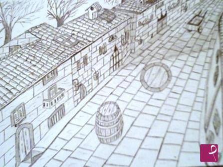 quadri in vendita online - Il borgo antico