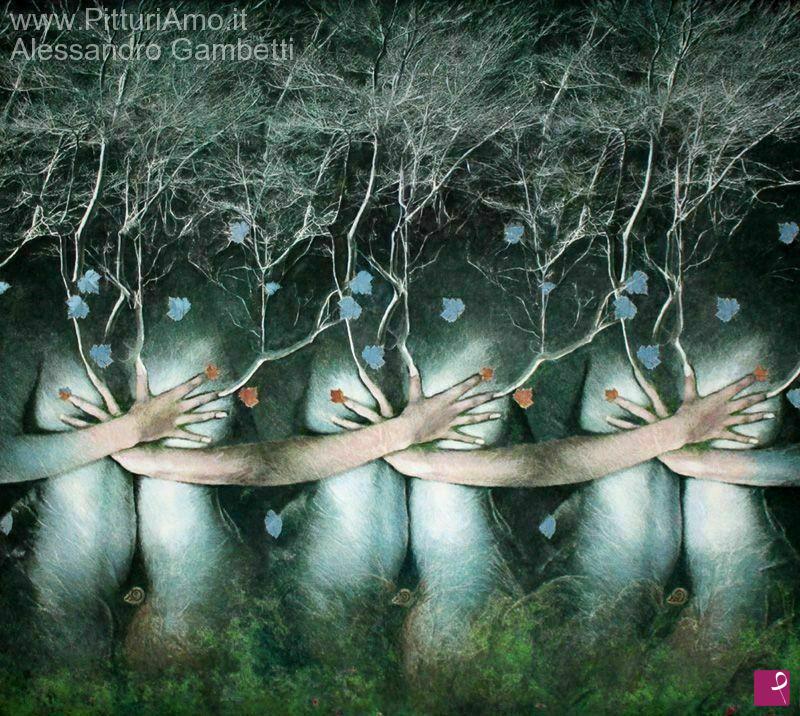 quadri in vendita online - Il bosco delle fragole