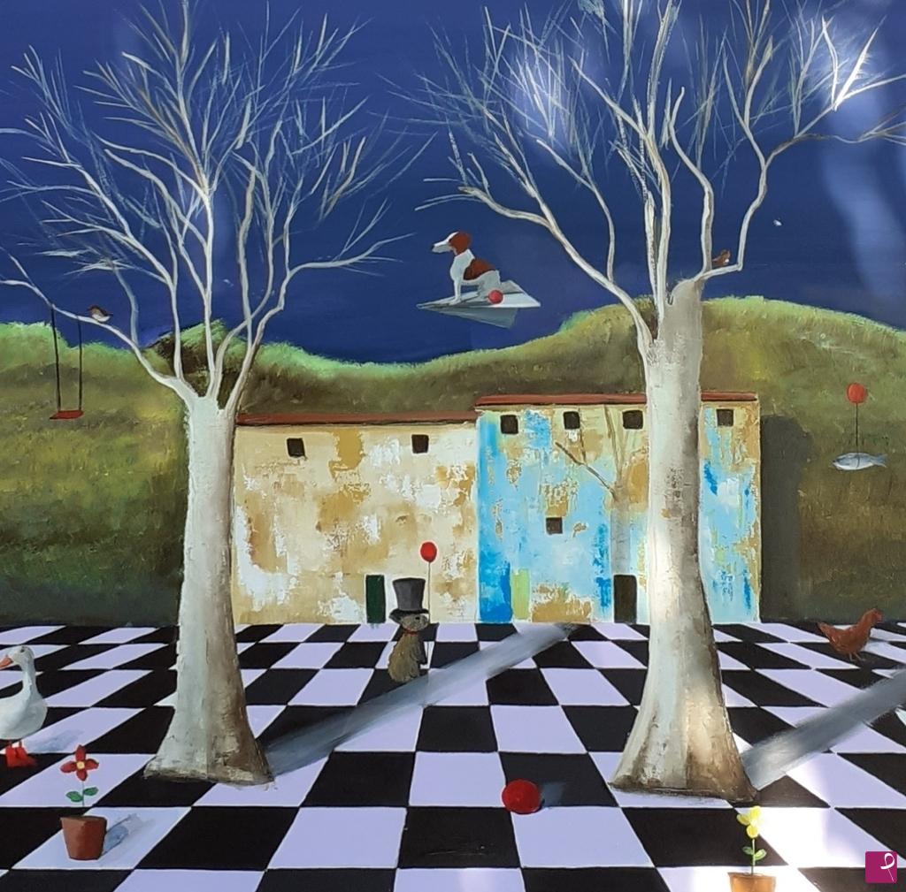 quadri in vendita online - Il bosco di notte