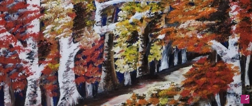 quadri in vendita online - Il bosco di sera