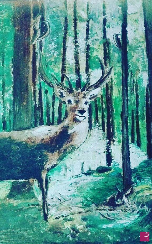 quadri in vendita online - Il bosco è vita