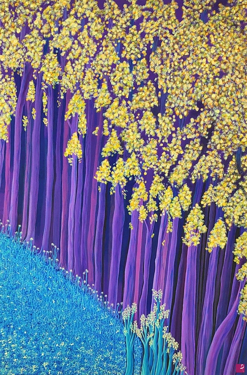 quadri in vendita online - Il bosco viola