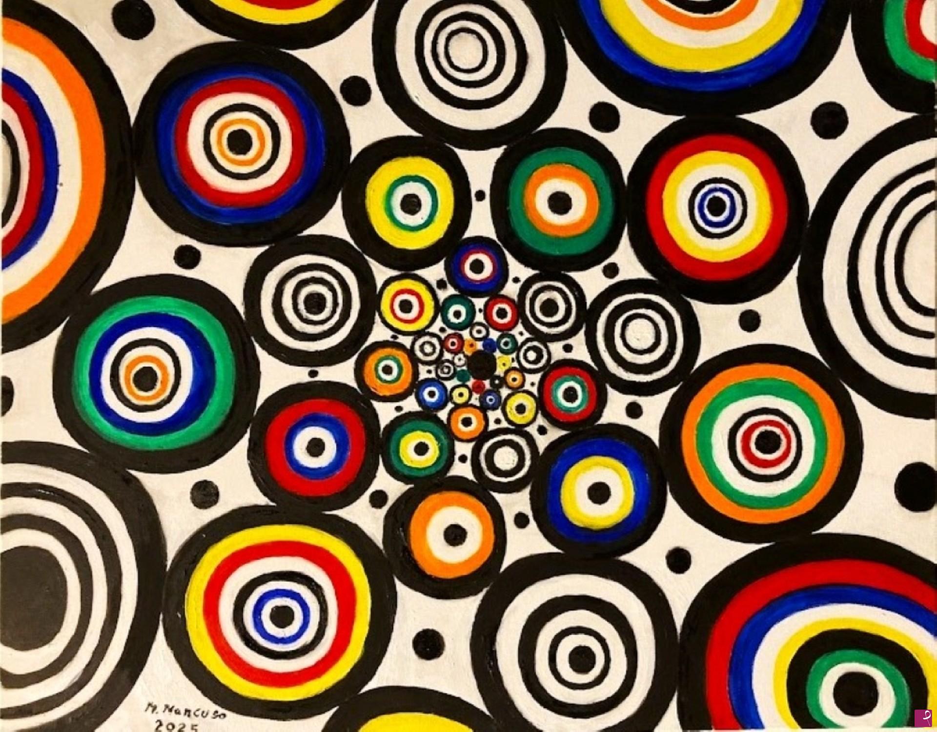 quadri in vendita online - Il buco nero Circle (2025) - olio su tela - cm 50 x 40