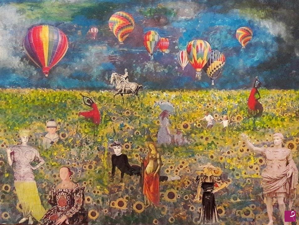 quadri in vendita online - "Il campo di girasoli"