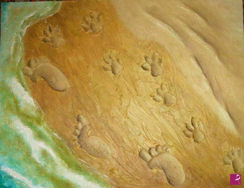 quadri in vendita online - Il cane e il bambino