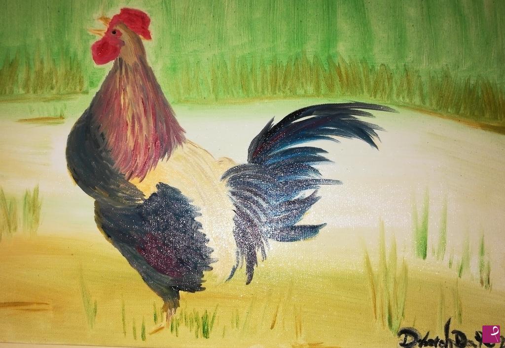 quadri in vendita online - Il canto del gallo 