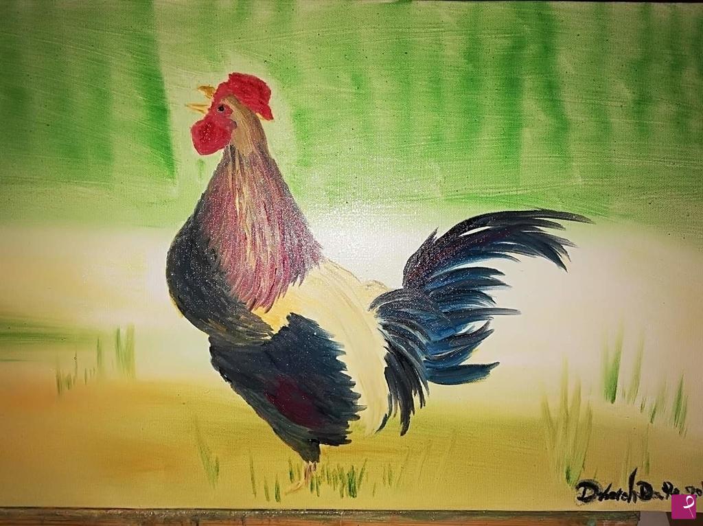 quadri in vendita online - Il canto del gallo 