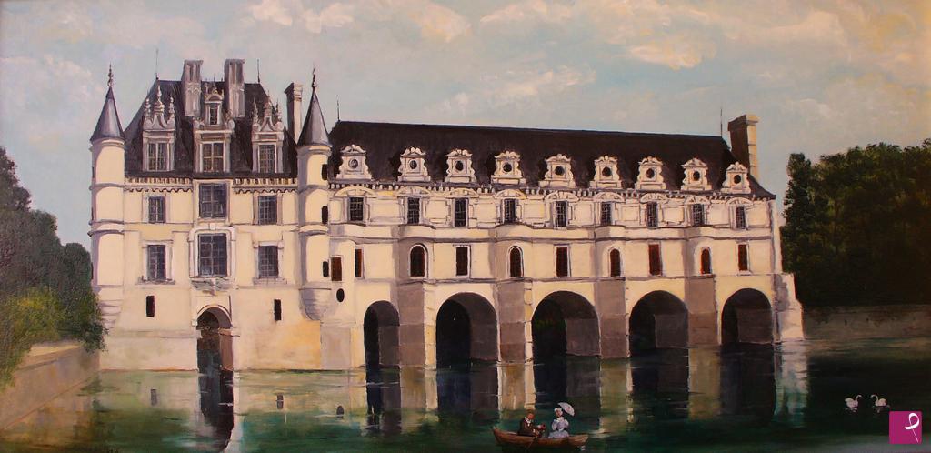quadri in vendita online - Il castello Chateau Chenonceau
