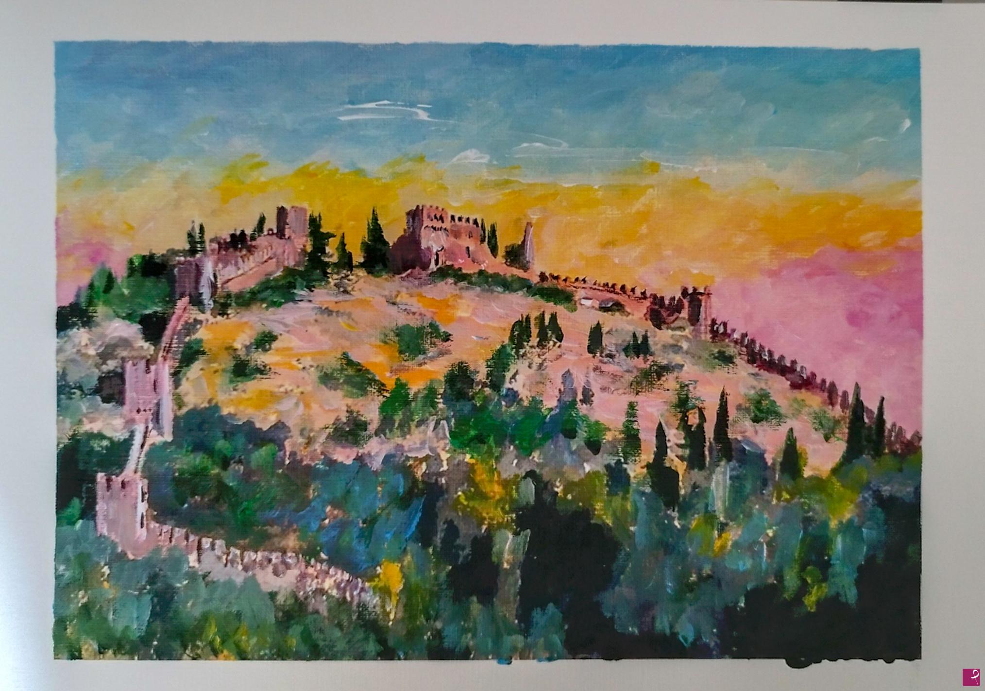 quadri in vendita online - Il Castello di Marostica(Vicenza)