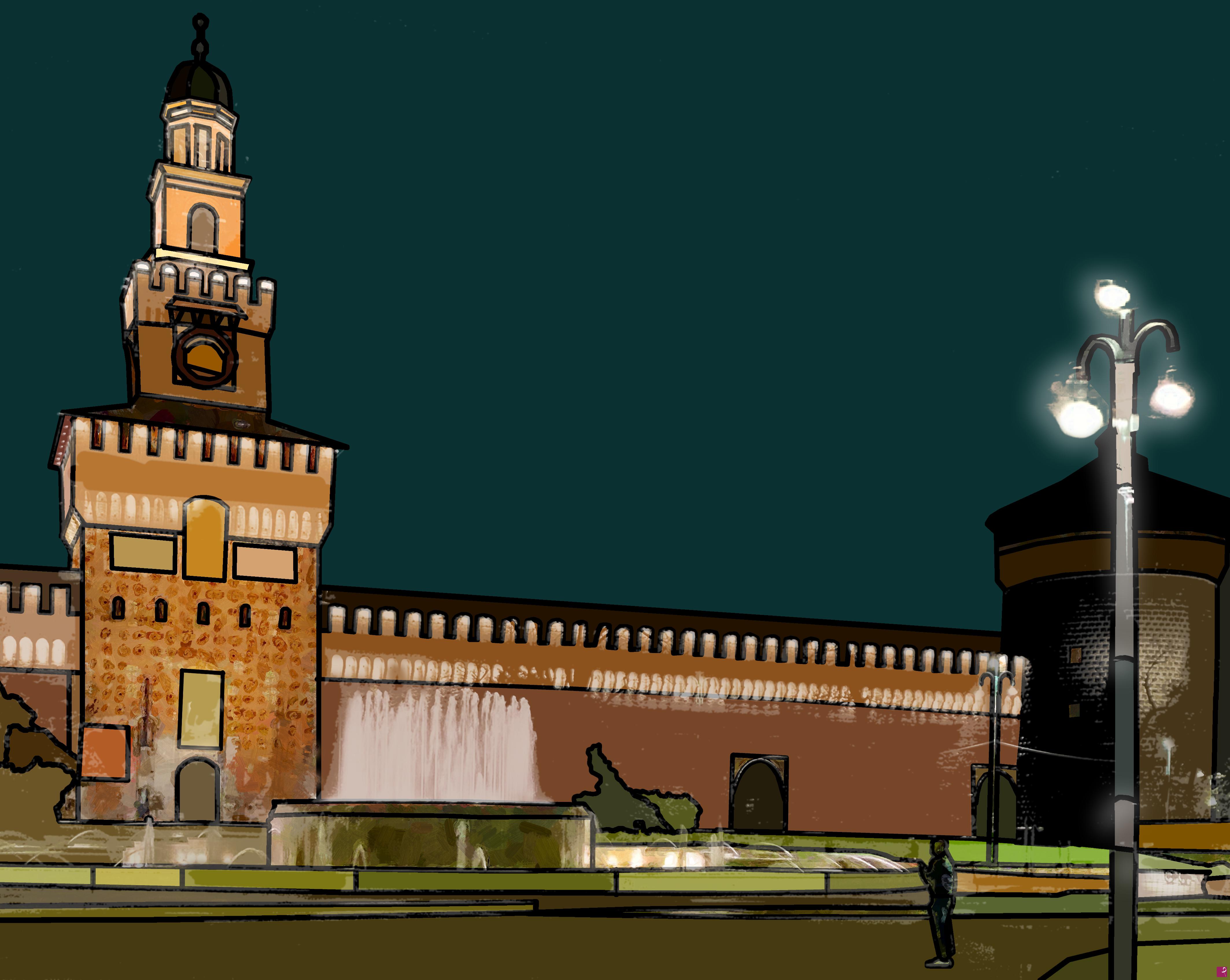 quadri in vendita online - Il Castello di notte