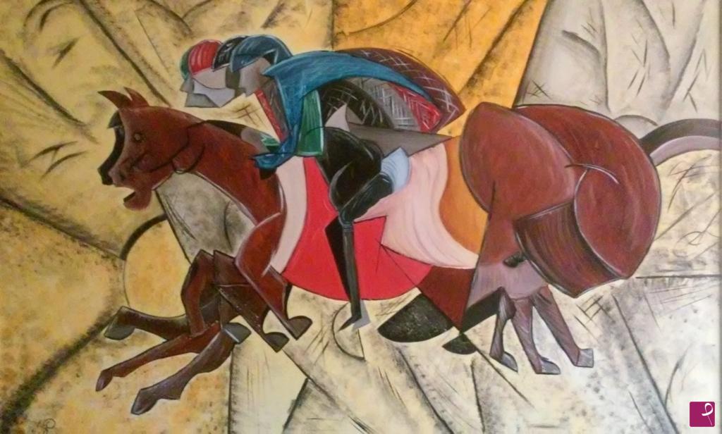 quadri in vendita online - Il cavaliere rosso 