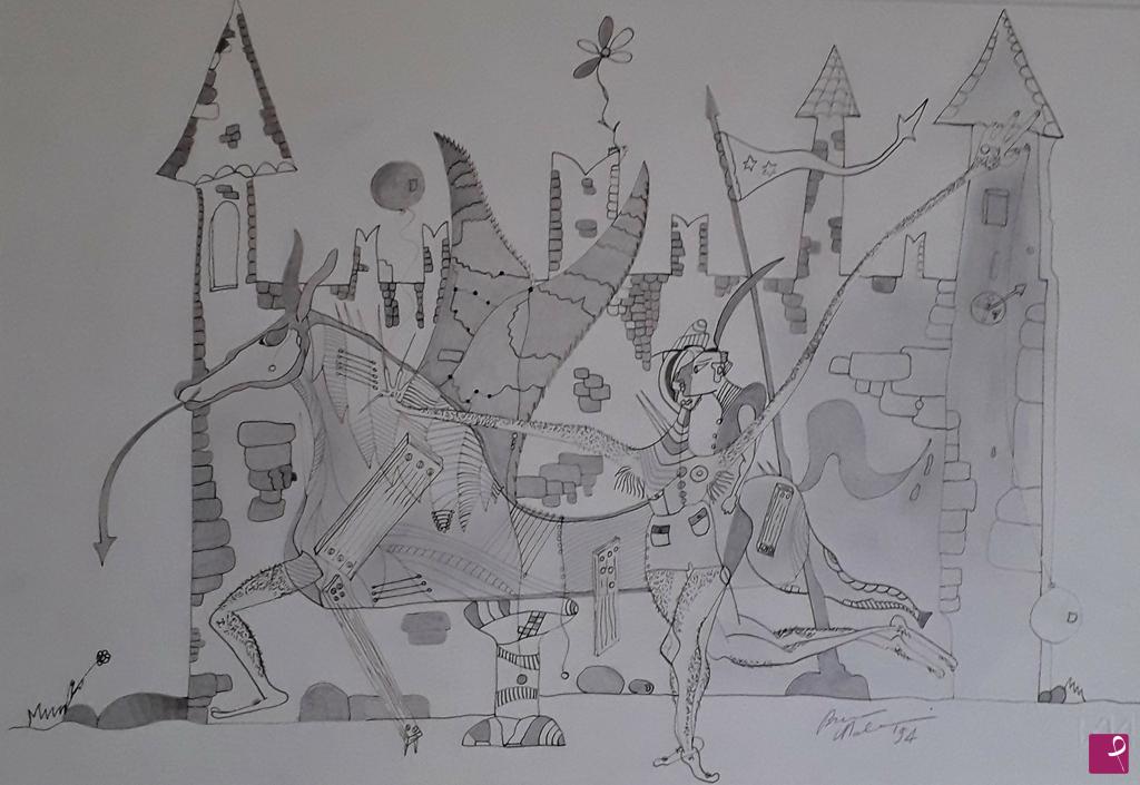 quadri in vendita online - Il cavallo alato - 1994