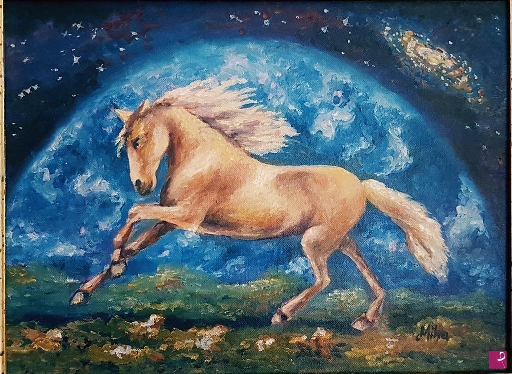 quadri in vendita online - Il cavallo della luna