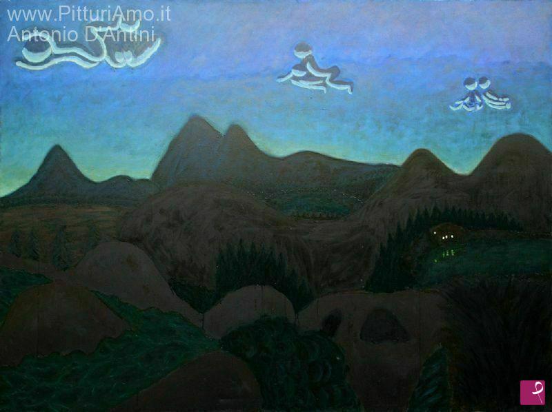 quadri in vendita online - il crepuscolo dell'artista