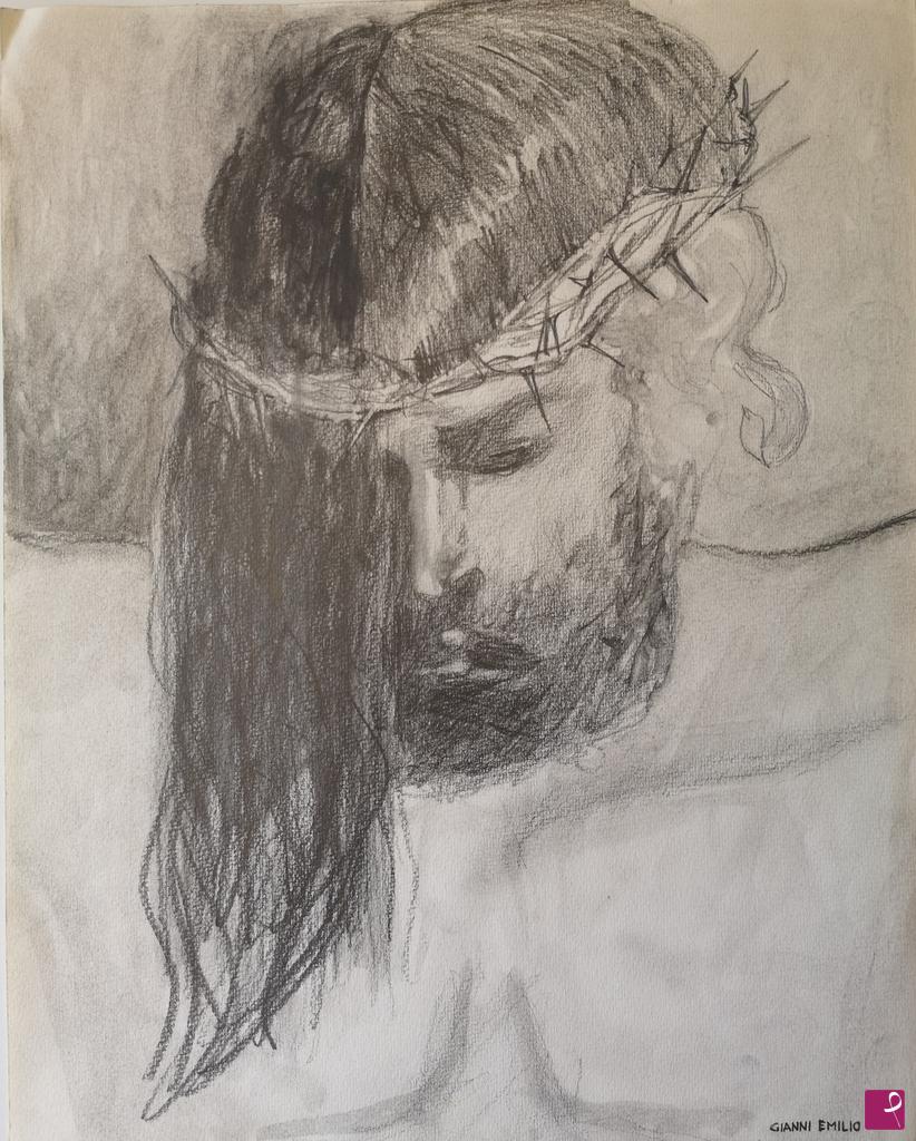 quadri in vendita online - Il Cristo - disegno giovanile