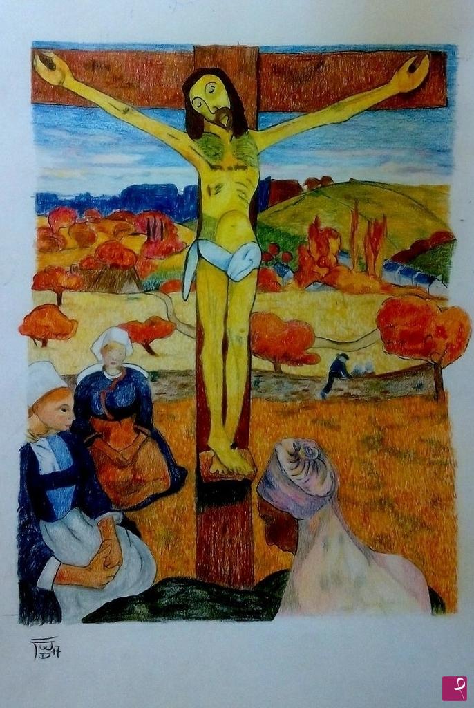 quadri in vendita online - "Il Cristo giallo"