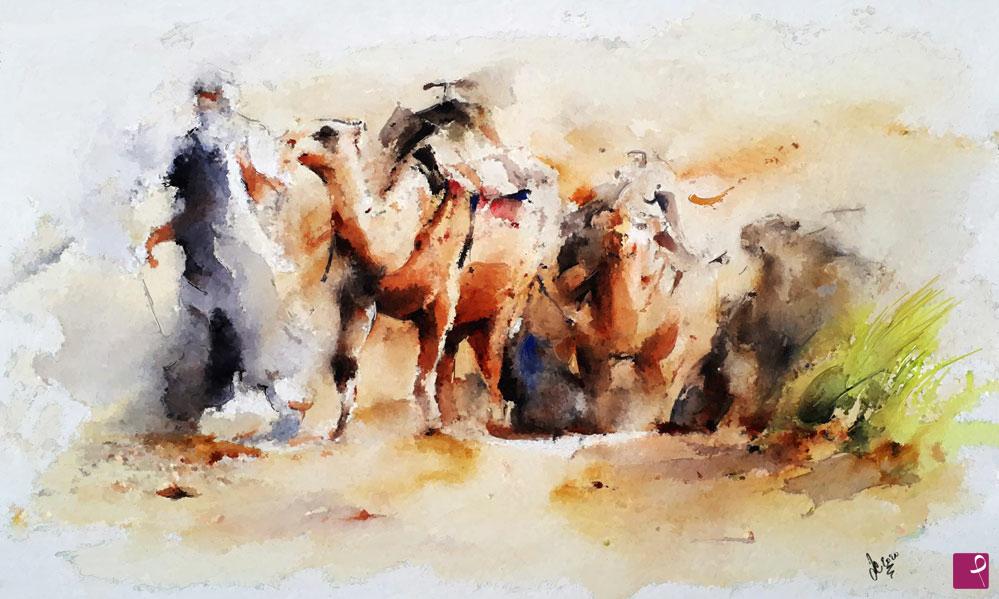 quadri in vendita online - Il deserto