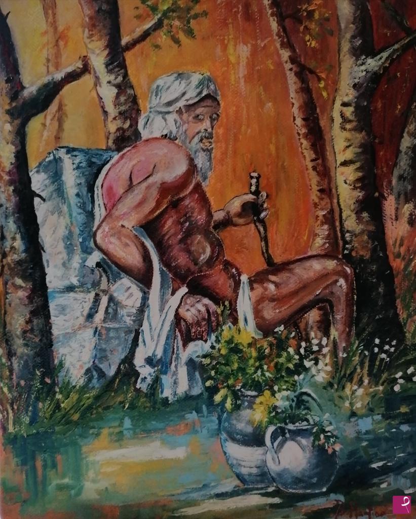 quadri in vendita online - IL DIO DEL BOSCO 