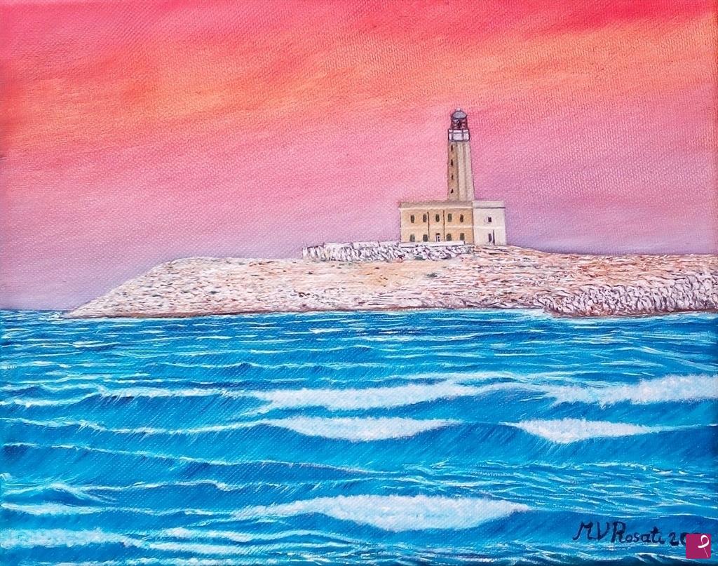 quadri in vendita online - Il faro di S. Eufemia, Vieste