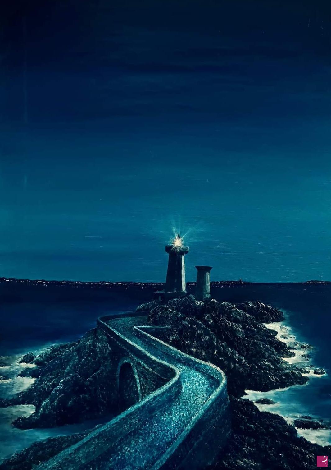 quadri in vendita online - Il faro notturno 