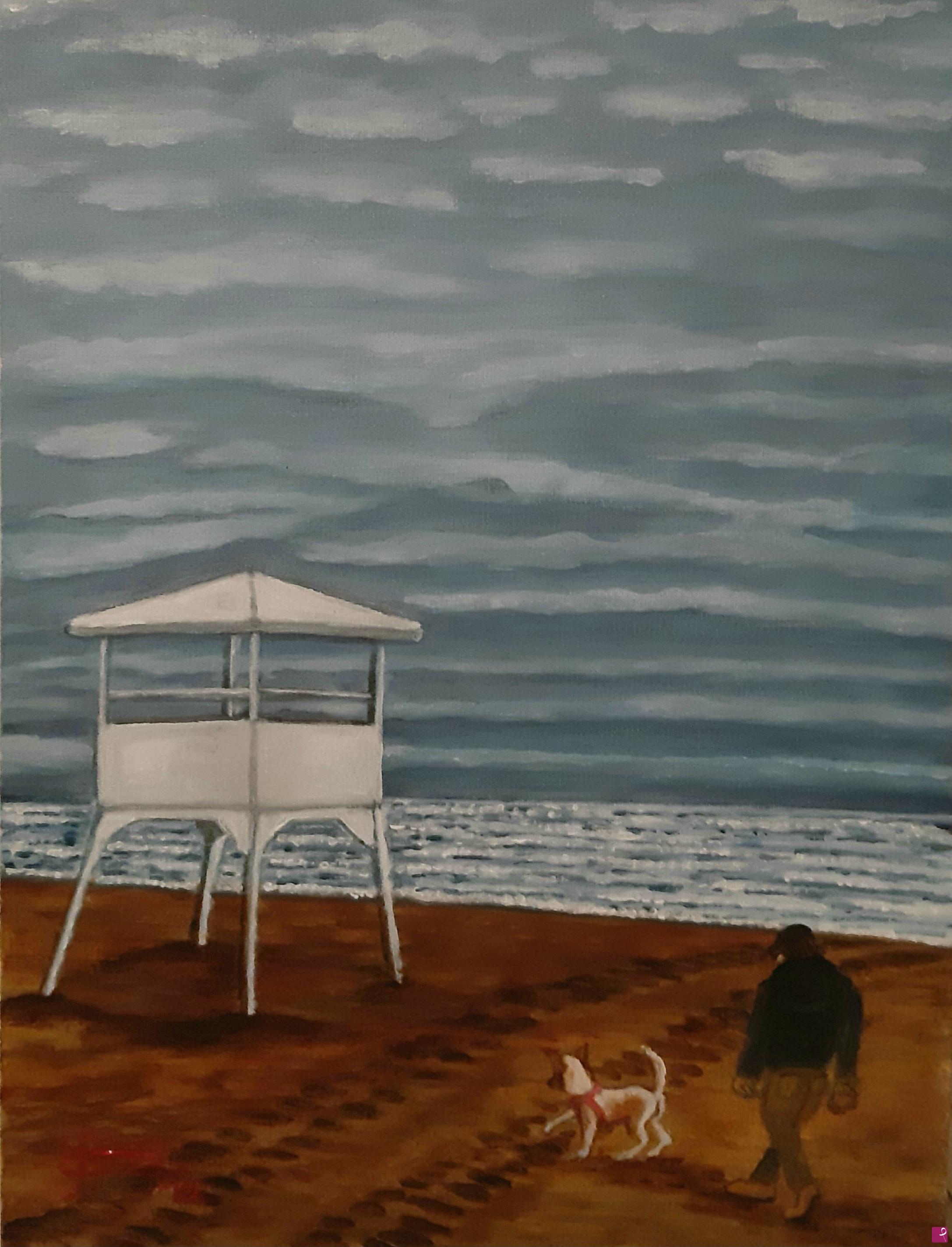 quadri in vendita online - il fascino del mare d'inverno 