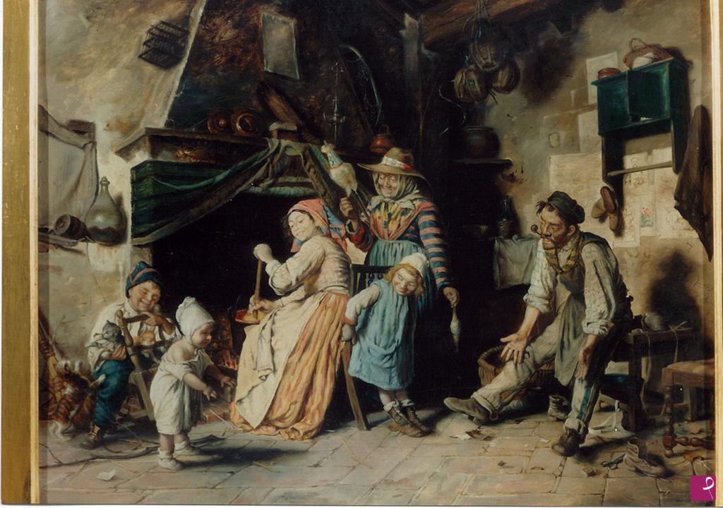 quadri in vendita online - IL FIGLIO DEL CIABATTINO.-  THE SON OF THE SHOE REPAIRER